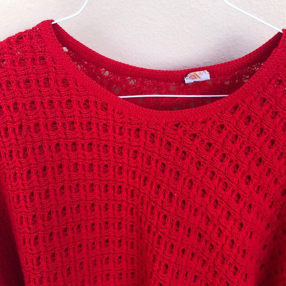 Beautiful 70’s bright red vintage poncho 💋 - Picture 3 of 4